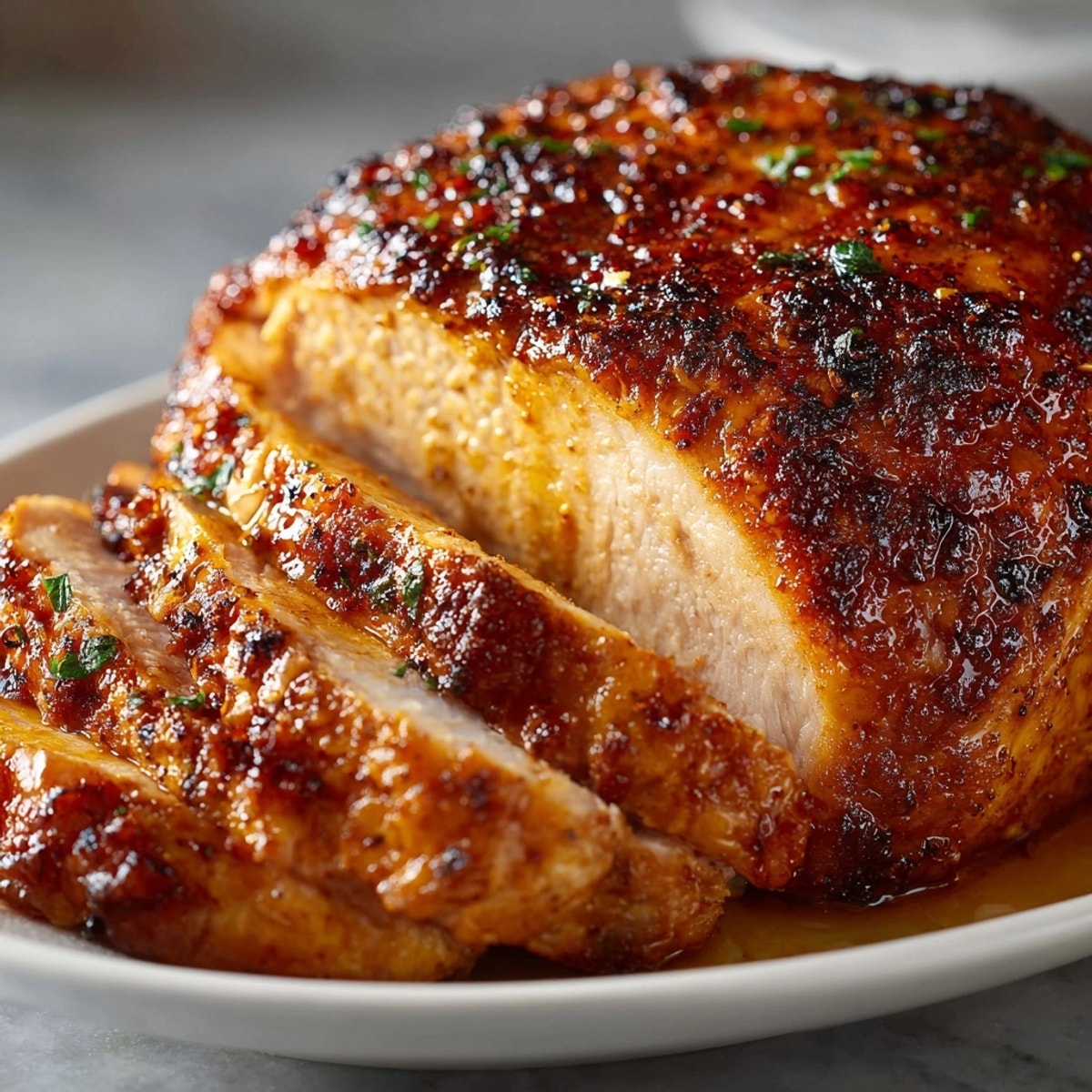 Golden-brown Cajun Fried Turkey, glistening after frying, ready for carving and serving.