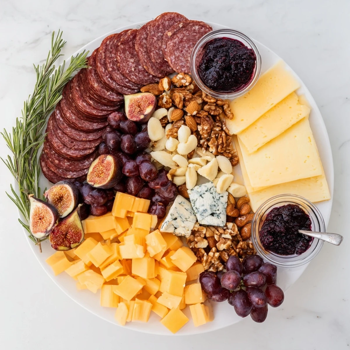 This rustic Deer Antler Charcuterie features a delicious assortment of gourmet meats, artisan cheeses and seasonal fruits.