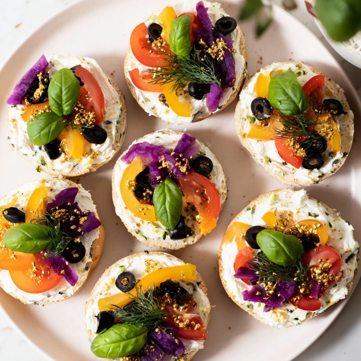 Olympic rings mini bagels