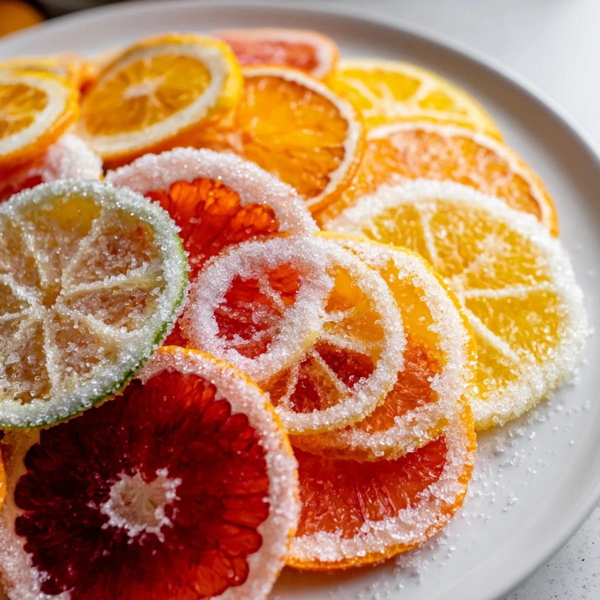Bright, colorful view of Citrus Slices, perfectly cut and ready to garnish refreshing drinks beautifully.