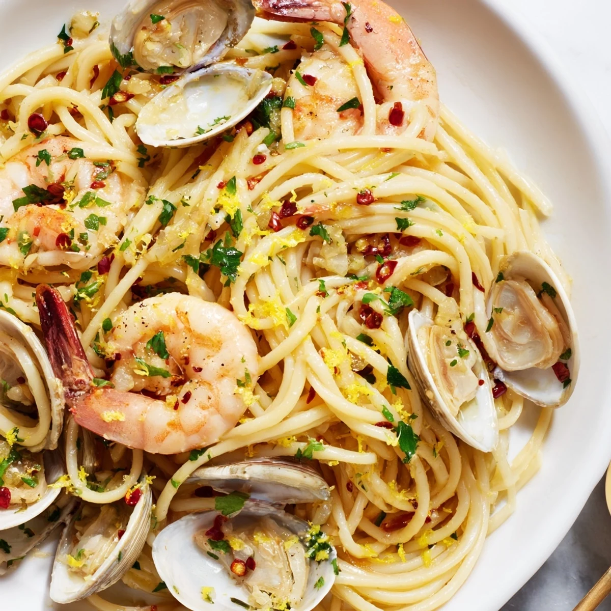 Seafood Pasta Aglio Olio