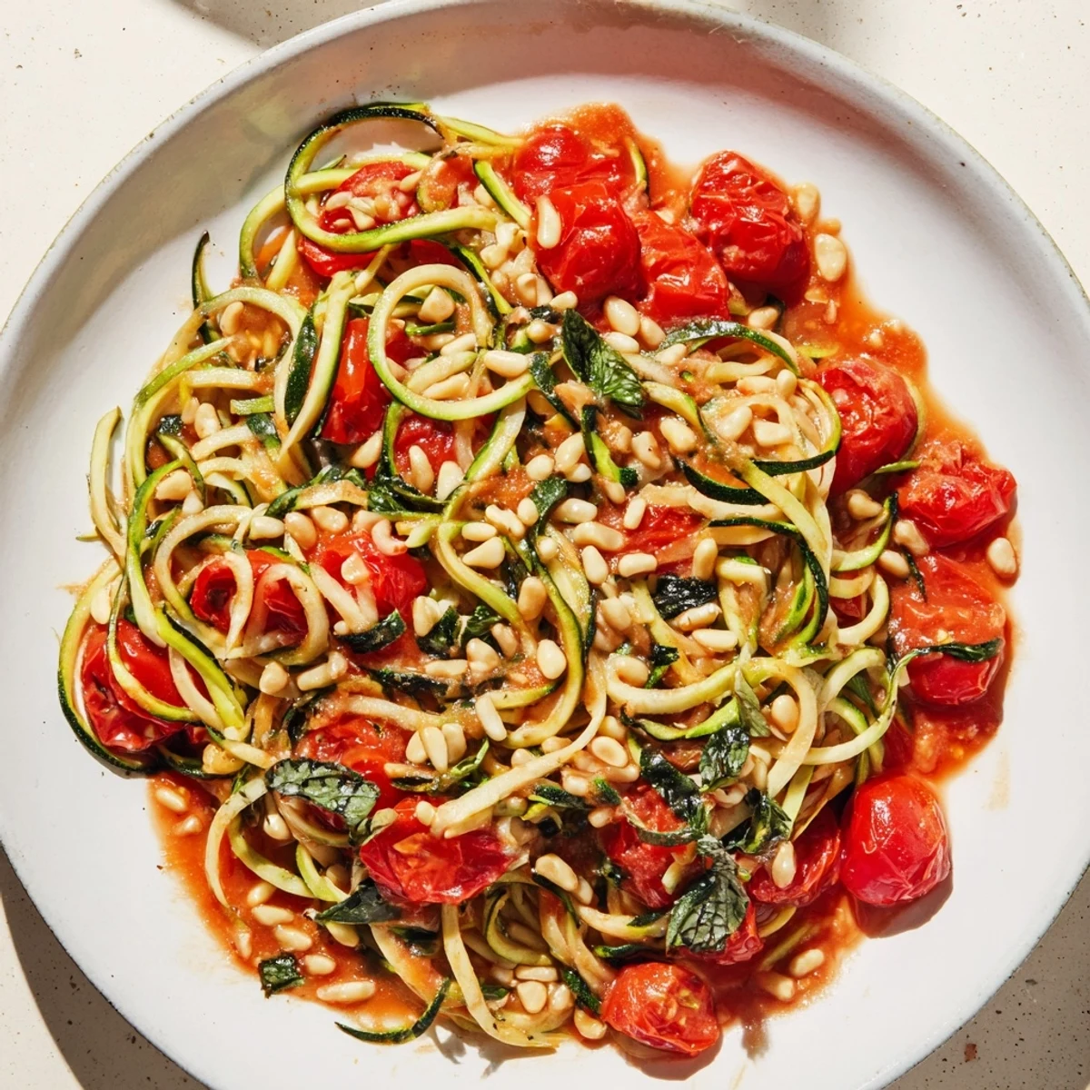 Light Fresh Zucchini Noodles