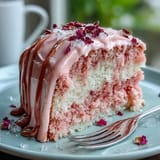 Beautifully iced Bridal Shower Rosé Velvet Cake, ready for a special celebration.