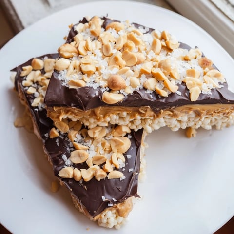 Peanut Butter Chocolate Rice Cakes: a delightful frozen treat, featuring a chocolate-peanut butter bliss.