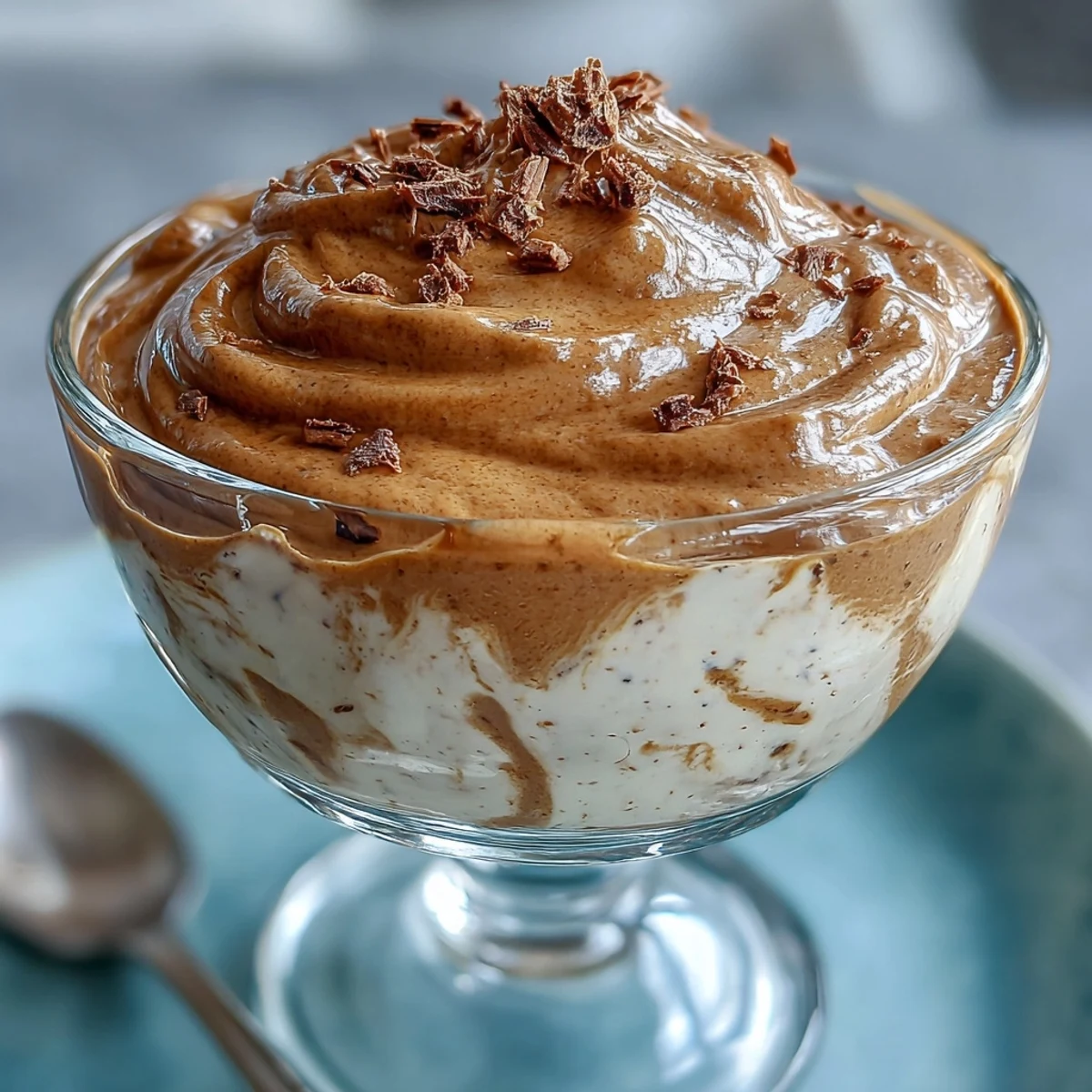 Creamy hojicha pastry cream in a glass bowl, showcasing its smooth, light brown texture and toasted tea aroma.