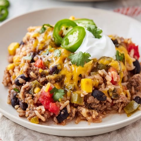 Tex-Mex Beef Rice Casserole