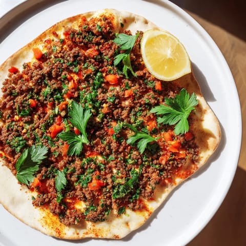 Turkish Lahmacun Flatbread