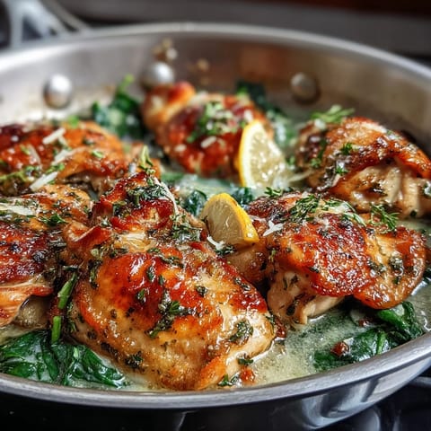 Creamy lemon orzo with chicken and spinach, a bright one-pot dinner with tender chicken, fresh spinach, and a burst of citrus flavor.