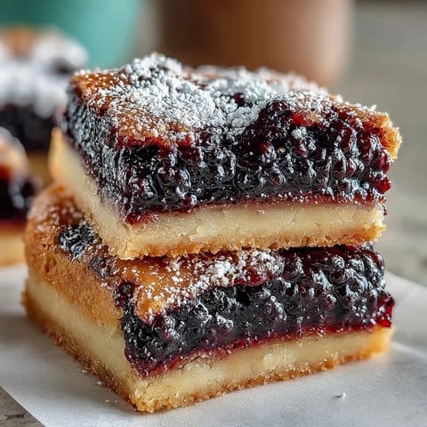 Buttery blackberry lemon bars with swirled fruit, a tangy sweet treat.