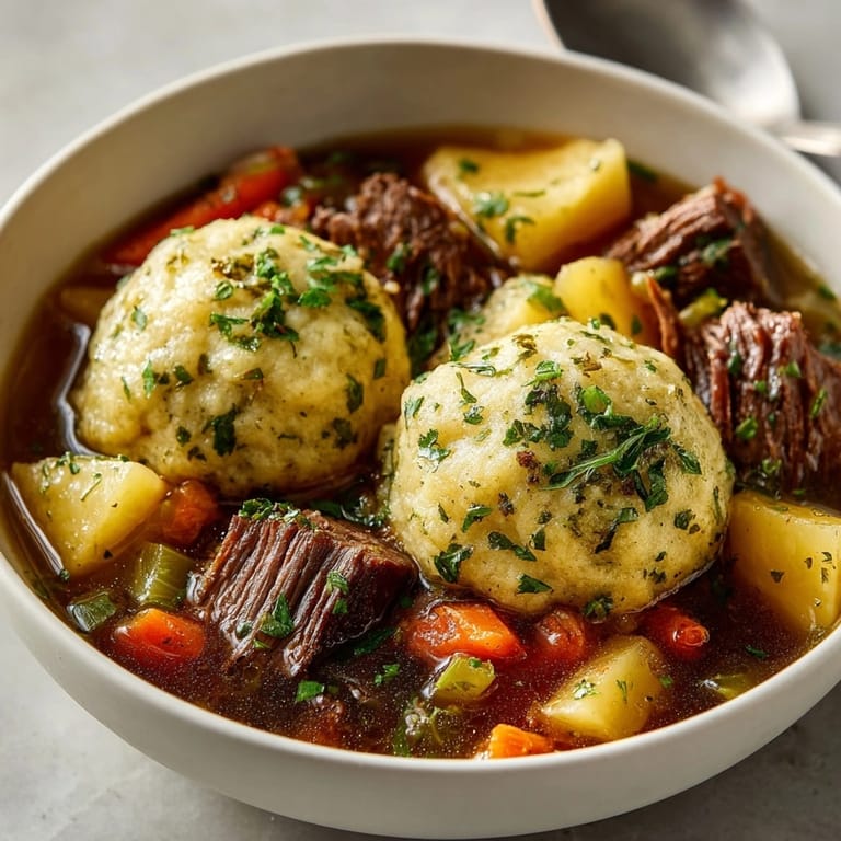 This image showcases the rich, savory appearance of a flavorful Cozy Crockpot Beef Stew.