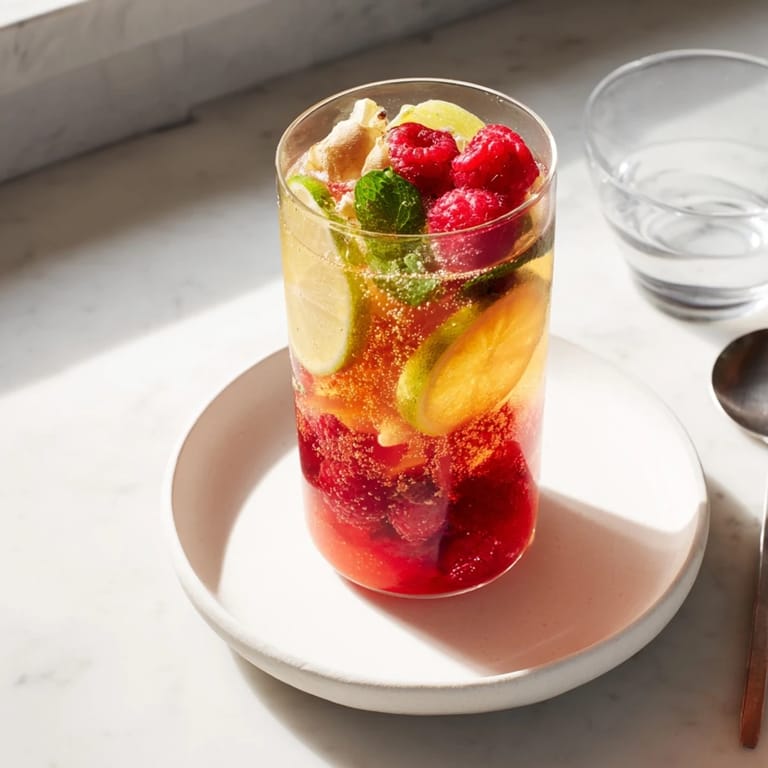 Vibrant Kombucha-Style mocktails in colorful bottles, showcasing fruit and herbal flavors.  