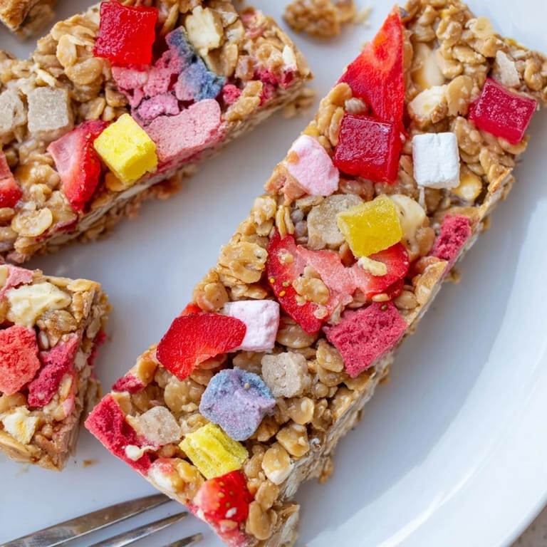 Homemade gummies and oats create a delicious DIY snack bar mash-up treat.  