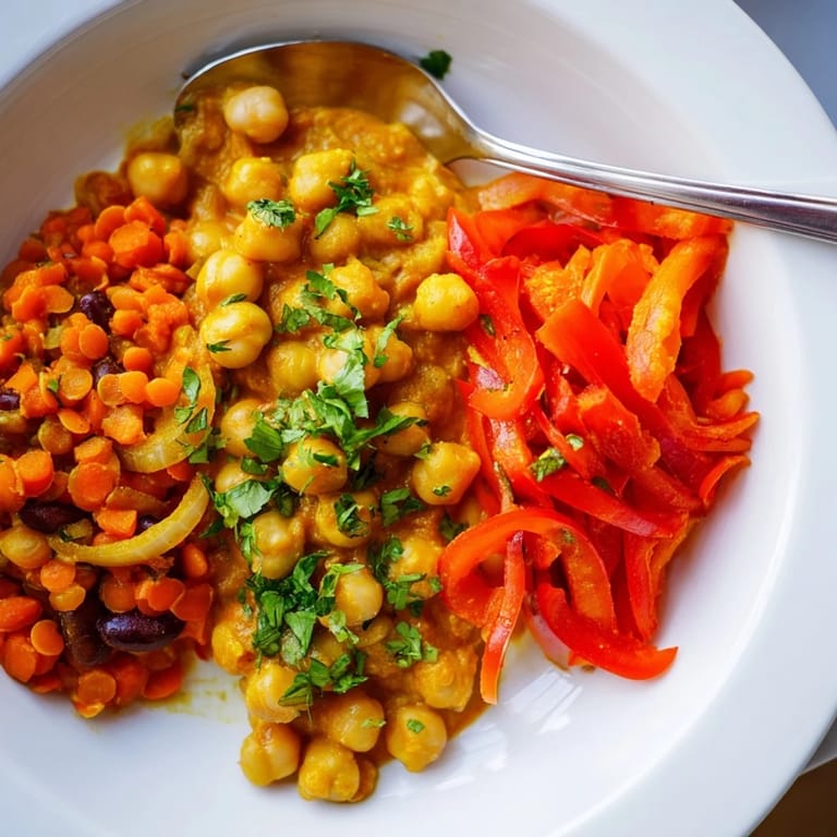 Delicious Thai Red Lentil Curry in a cozy bowl, bursting with flavor and color.  