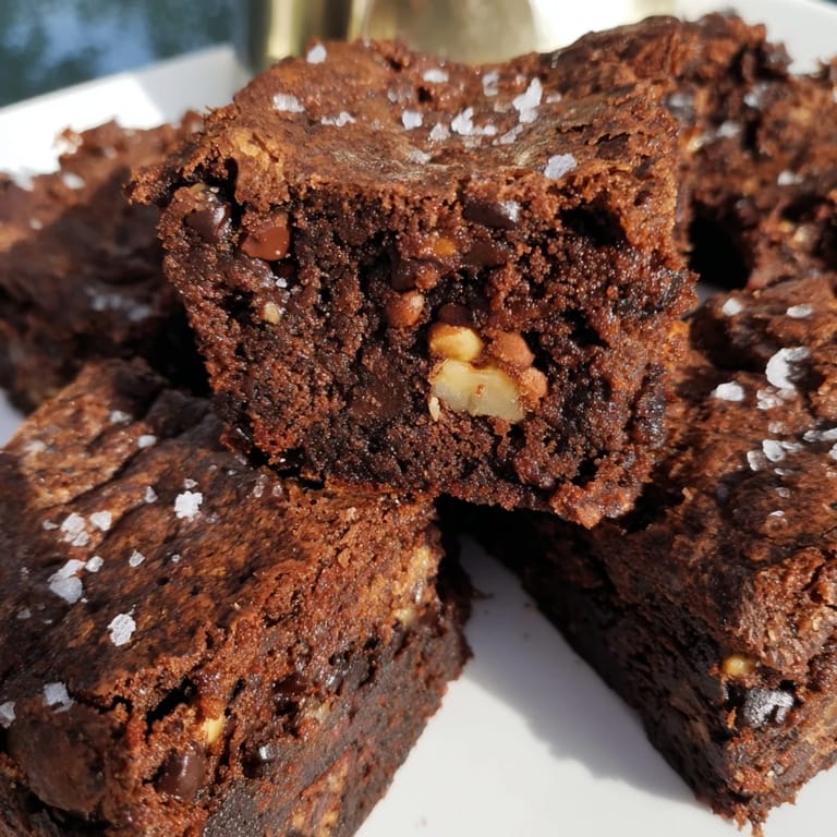 Savory zero-waste brownies featuring nut-milk pulp, perfect for dessert lovers.