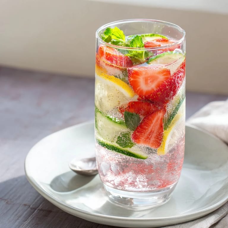 Hydrating water-based mocktails with cucumber and herbs, perfect for warm afternoons.