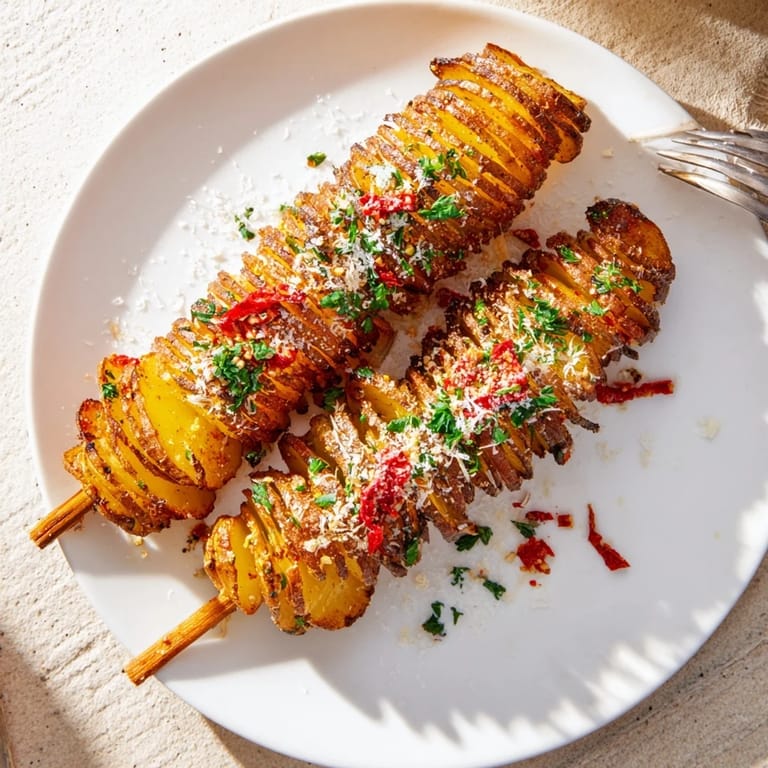Tasty air-fryer tornado potatoes served with dipping sauces for a fun snack.