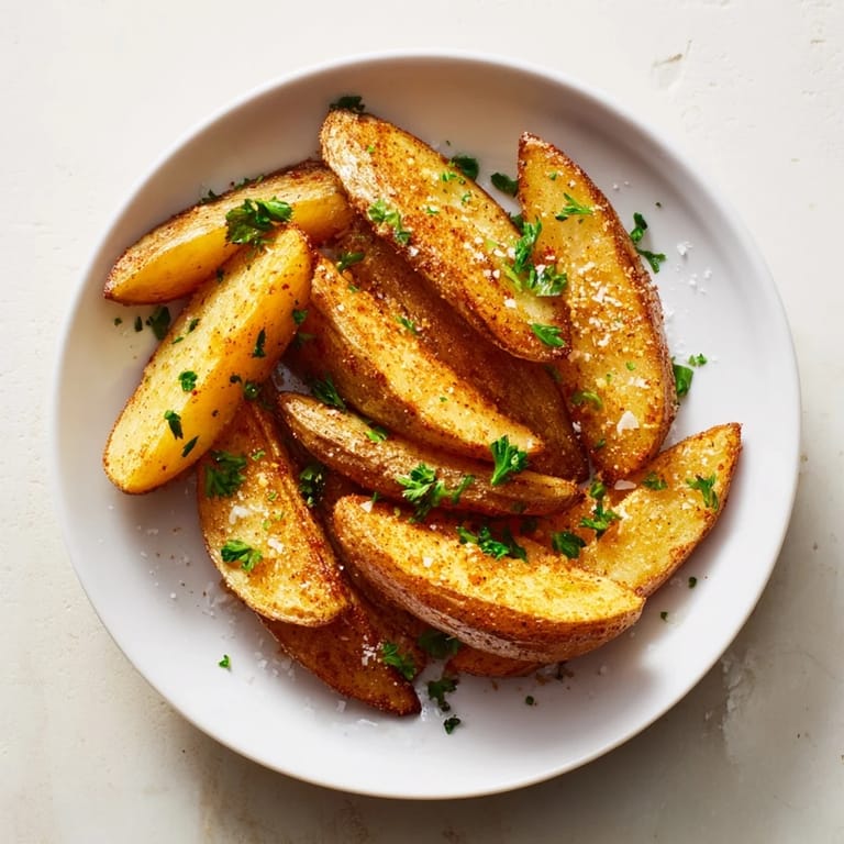 Close-up of crispy 15-Minute Microwave Crispy Potatoes, with visible spice coating and a tempting golden hue.