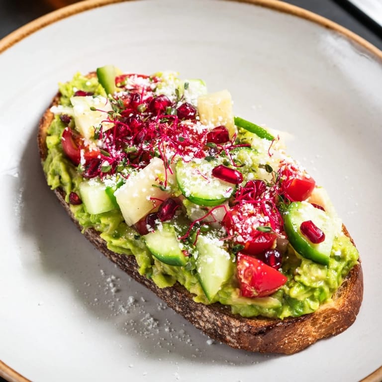 Creamy avocado spread on toast, ready for festive toppings in this Express Holiday Avocado Toast Bar.