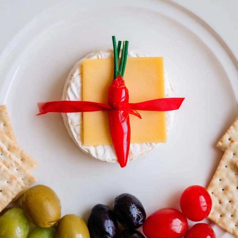Beautiful Graduation Cap Platter: Featuring a cheese round "cap base" topped with a cracker, ready for a graduation celebration.