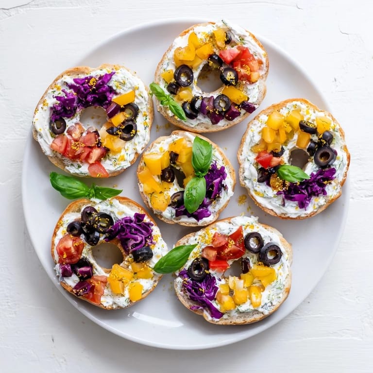 Enjoy the visually stunning Olympic Rings Medal Appetizer - a delicious and easy party food with fresh ingredients.