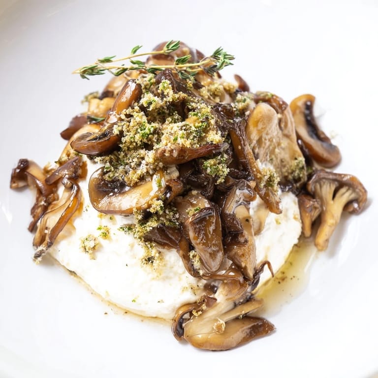 Vibrant Cottagecore: This mushroom and moss platter features a delightful vegetarian appetizer serving suggestion!