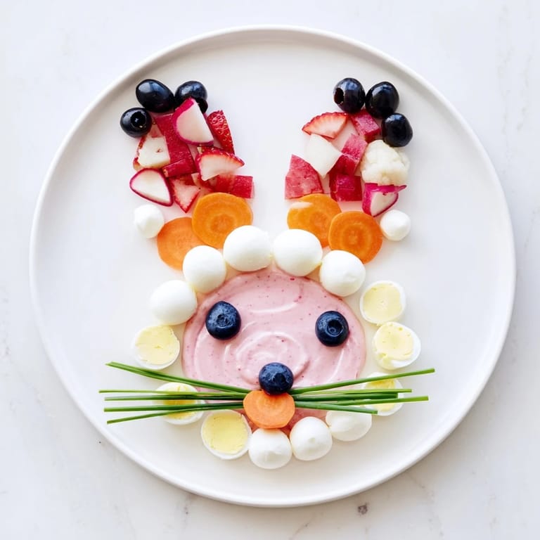 Easy-to-make, vegetarian Bunny Silhouette dish is a fun and healthy party appetizer.