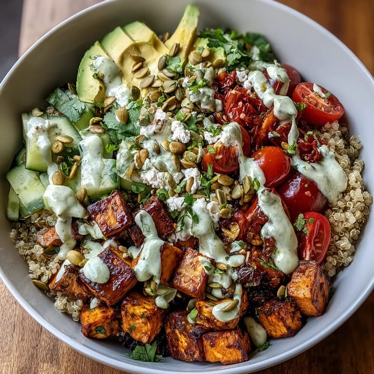 A hearty Customizable Grain Bowl with chicken, feta, and broccoli, perfect for easy weeknight dinner meal prep.
