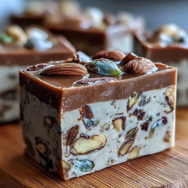 Chewy Hojicha Nougat bars wrapped in parchment paper, ideal for gifting or snacking.