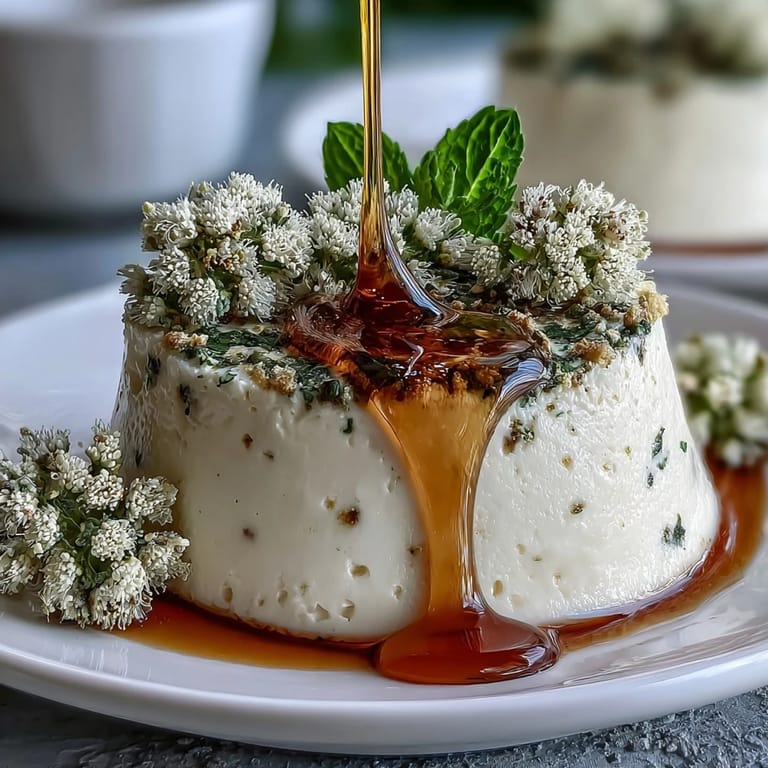 Elegant Honey Lavender Panna Cotta, a dreamy Italian dessert infused with fragrant lavender, topped with edible flowers for a spring celebration.