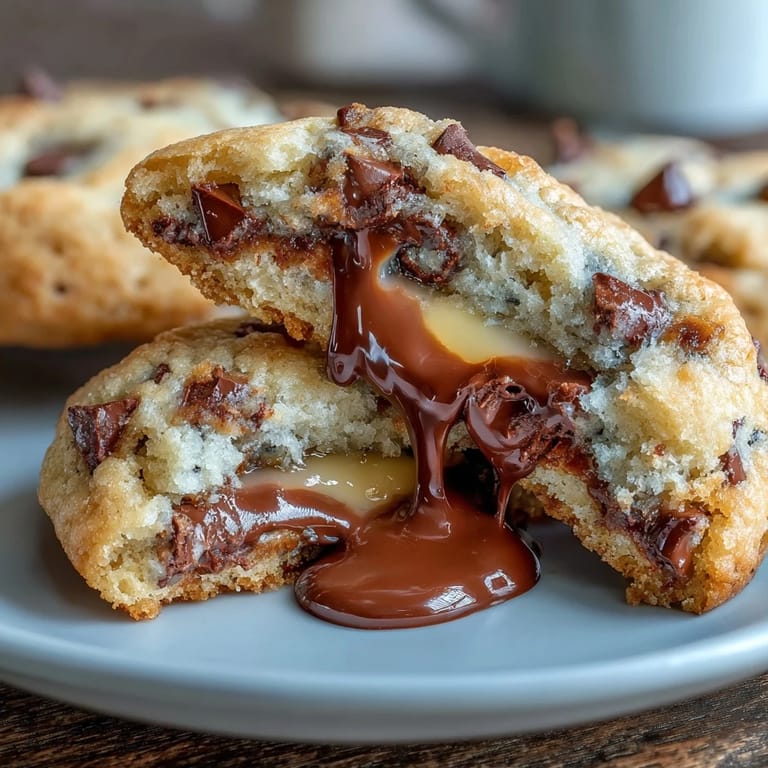 Decadent Cadbury Creme Egg-filled cookies with melty chocolate chips, perfect for Easter dessert or special treats.