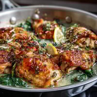 Creamy lemon orzo with chicken and spinach, a bright one-pot dinner with tender chicken, fresh spinach, and a burst of citrus flavor.